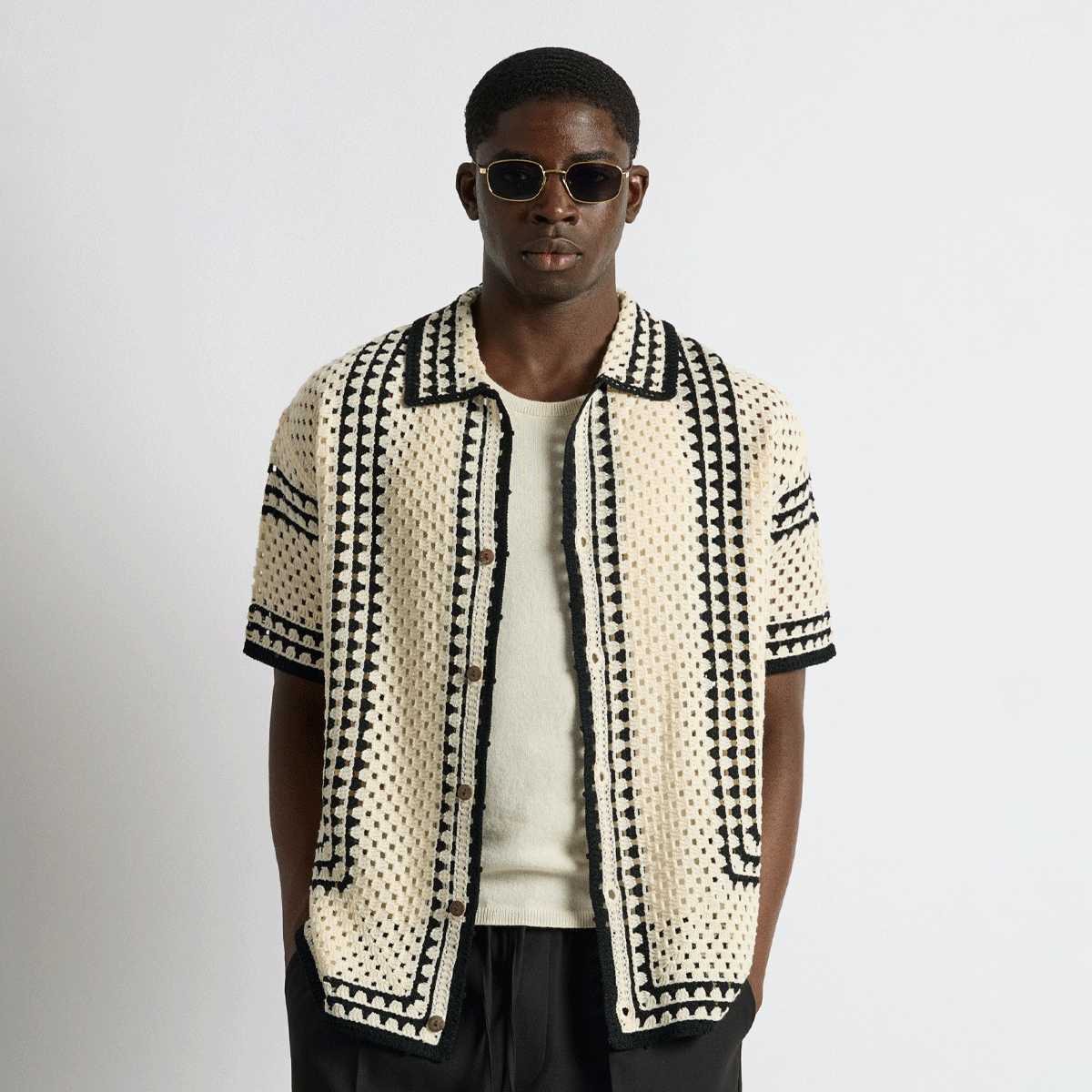 Crochet Bicolor Shirt