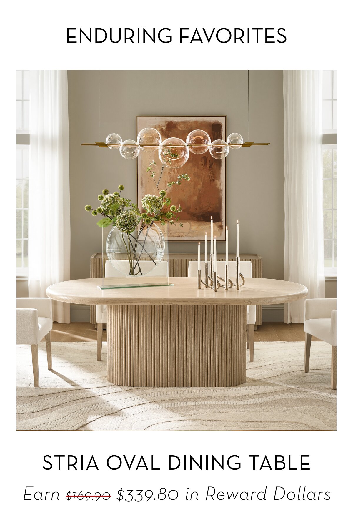 Stria Oval Dining Table