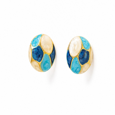 Blue Mosaic Earrings