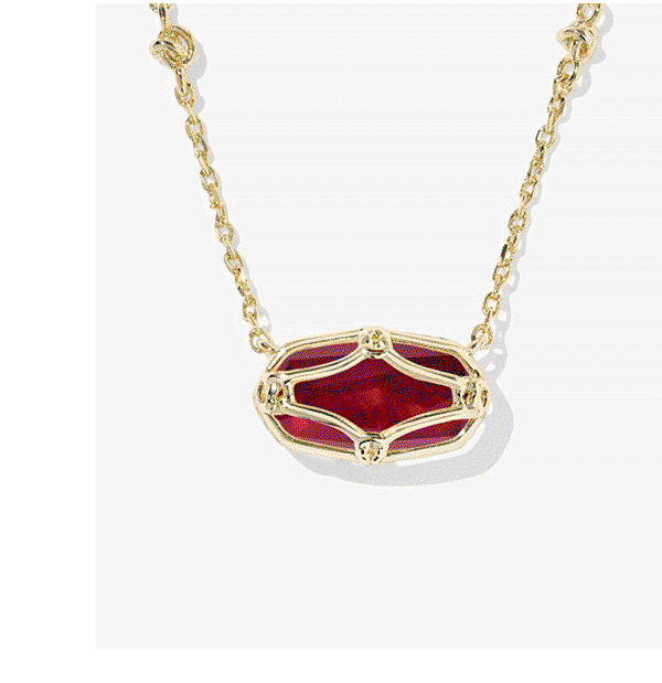 Elisa Lattice Frame Short Pendant Necklace