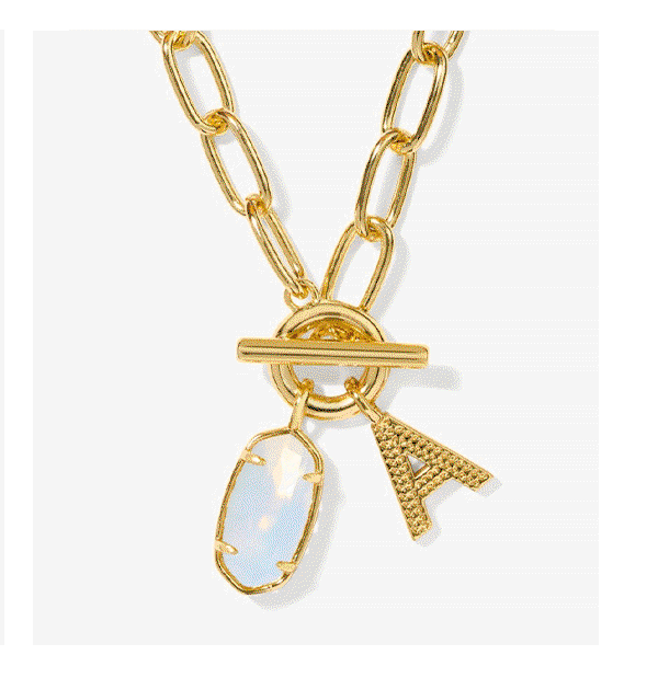 Ellie Letter Link and Chain Necklace
