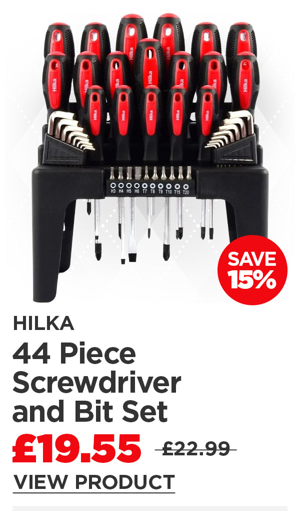 Hilka 44 Piece Screwdriver and Bit Set