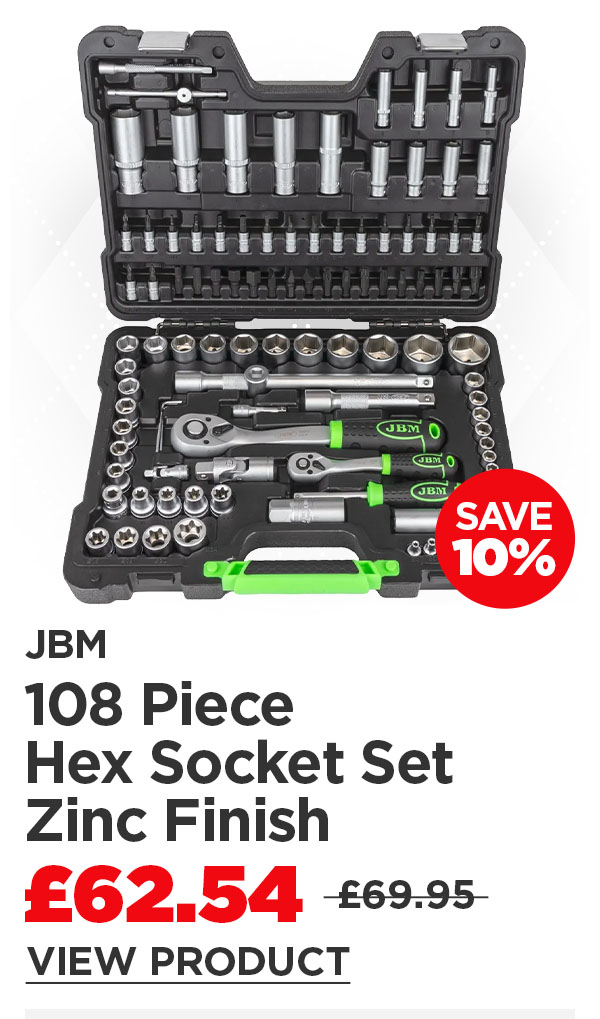 JBM 108 piece hex socket set