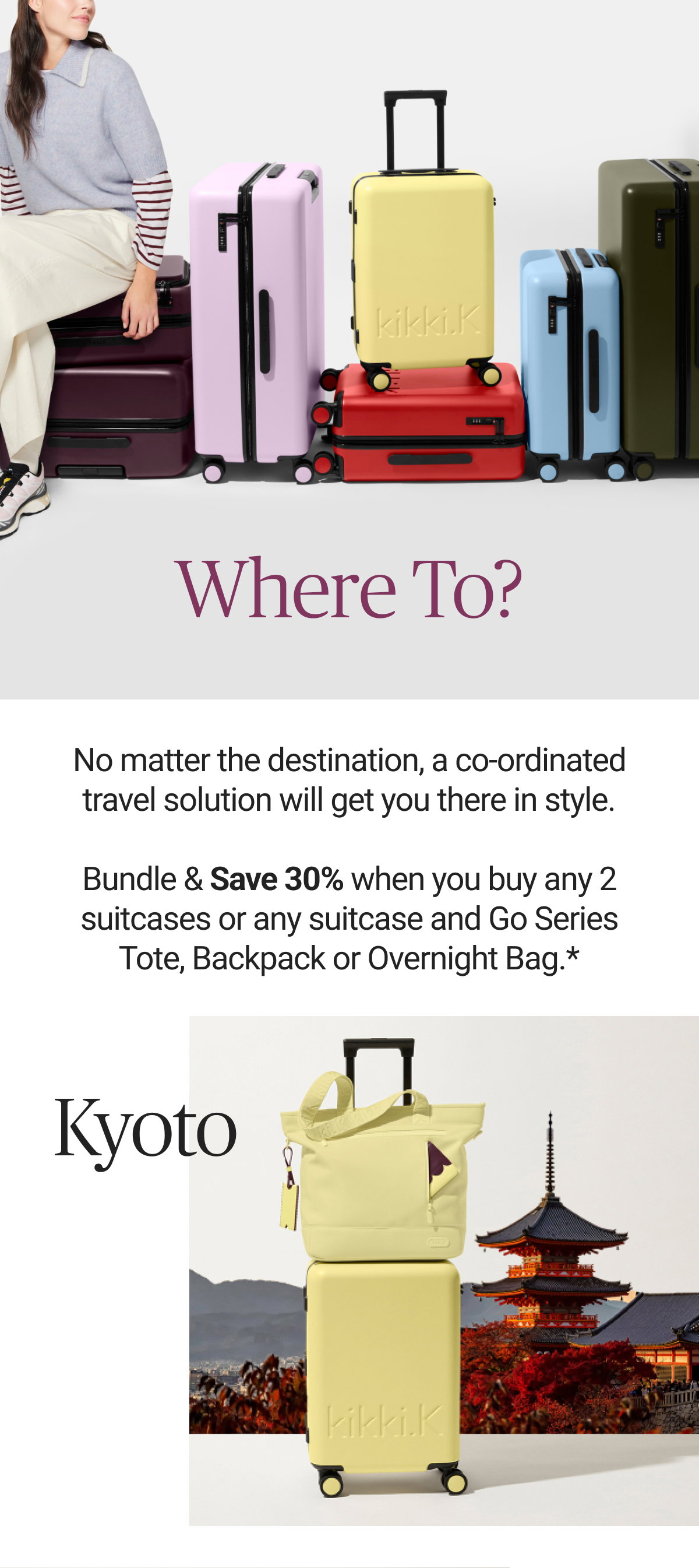 Bundle & Save 30% on Luggage*