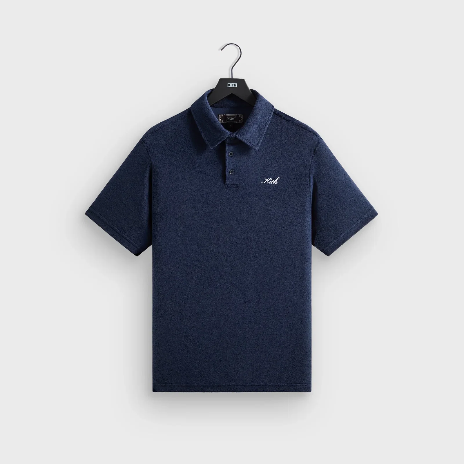 Image of Kith Textured Towel Terry Heathrow Polo - Nocturnal
