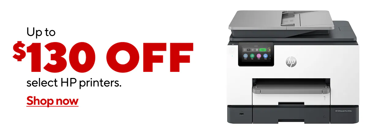 Save up to $130 off Select HP Printers