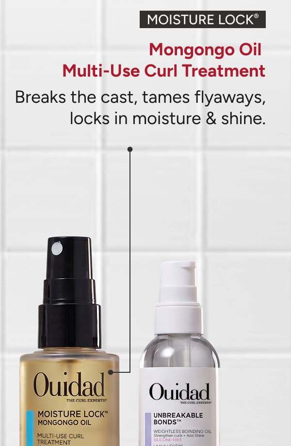 Moisture Lock Mongongo Oil Multi-Use Curl Treatment breaks the cast, tames flyaways, locks in moisture & shine