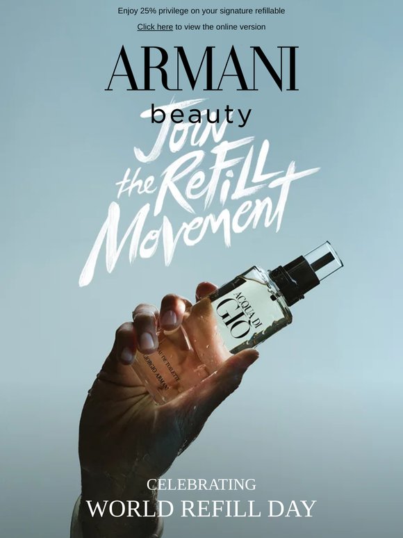 Celebrate International Refill Day with Armani beauty