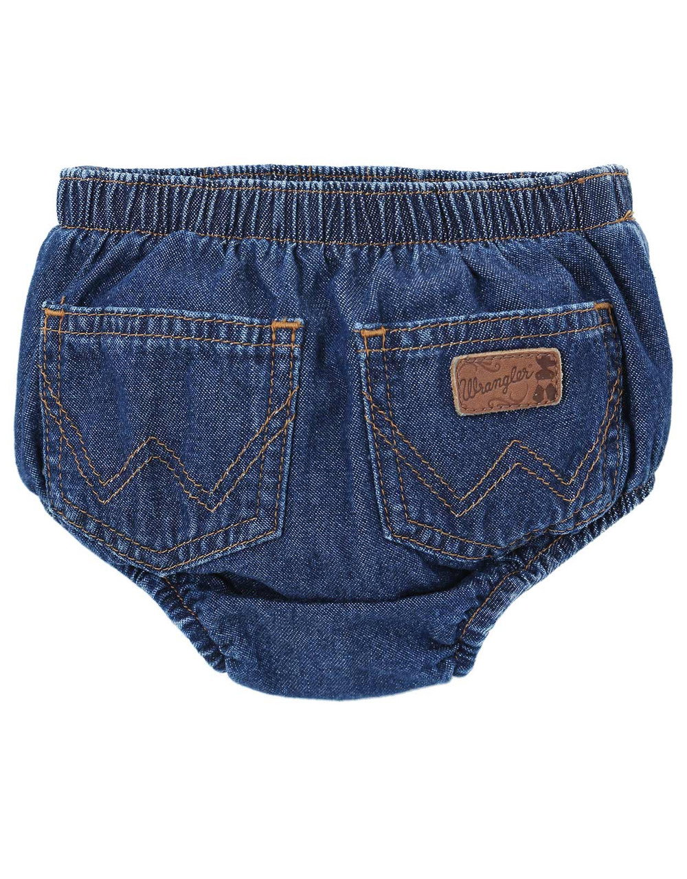 Image of Wrangler Infant's Denim Diaper Covers - Prewashed Indigo