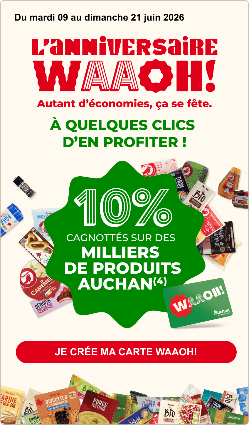 10% cagnottés sur les produits MDD