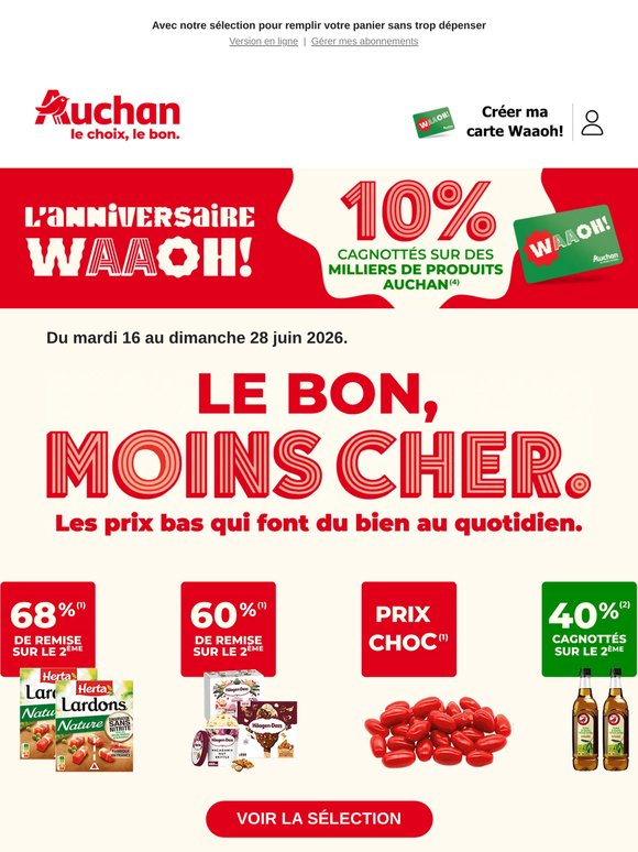 😍 Votre quotidien à prix tout doux