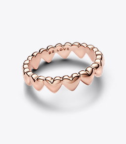 Row of Hearts Ring