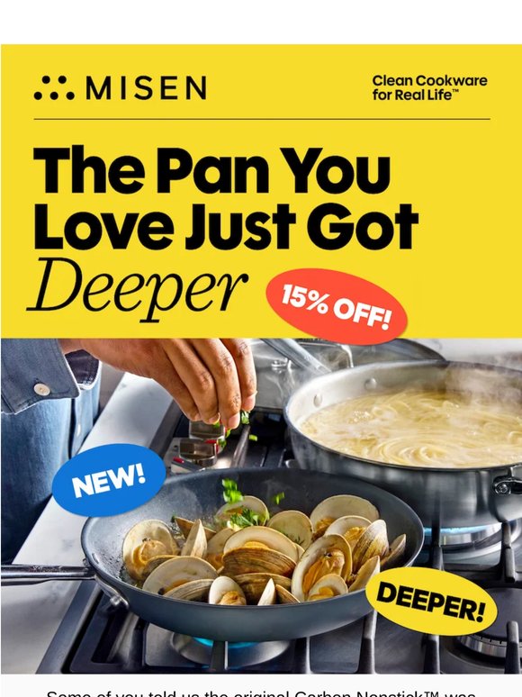 🍳 A Deeper Carbon Nonstick Pan - Now 15% Off