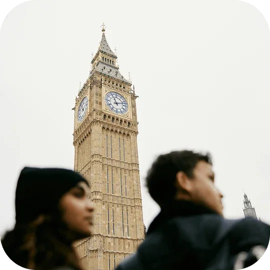 People looking into the distance in Europe