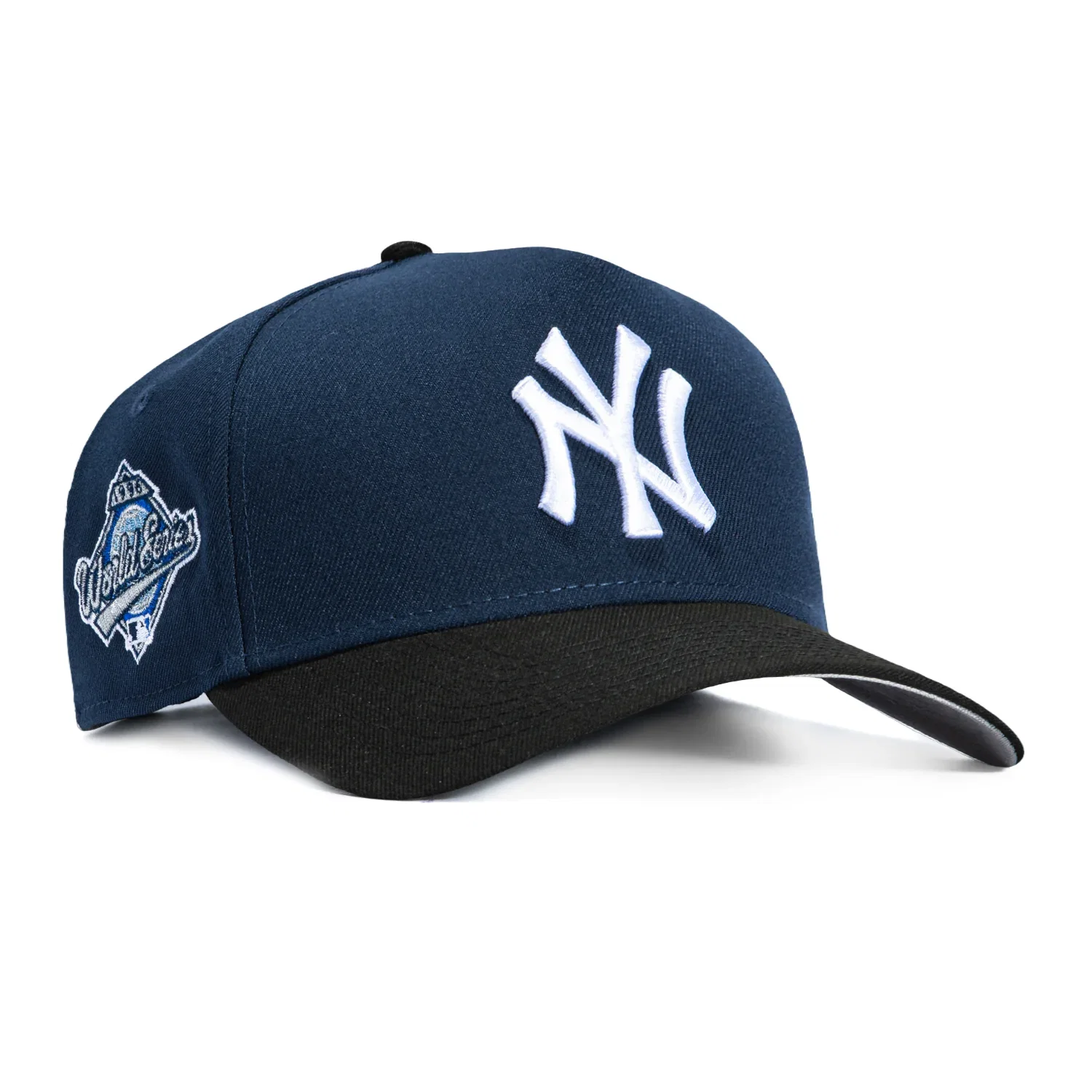 Image of New Era 9Forty A-Frame New York Yankees 1996 World Series Patch Snapback Hat - Navy, Black