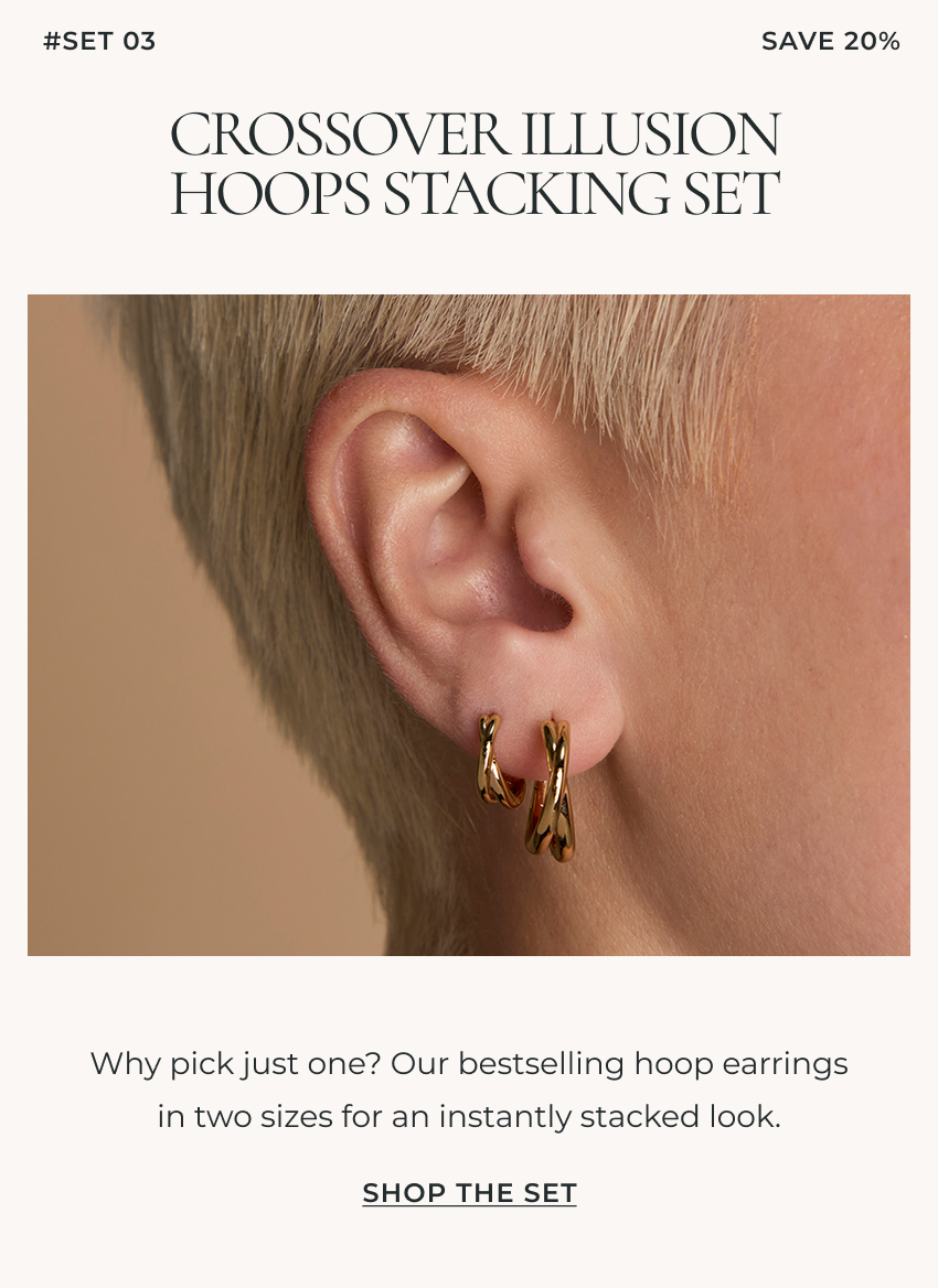 Crossover Illusion Hoops Stacking Set