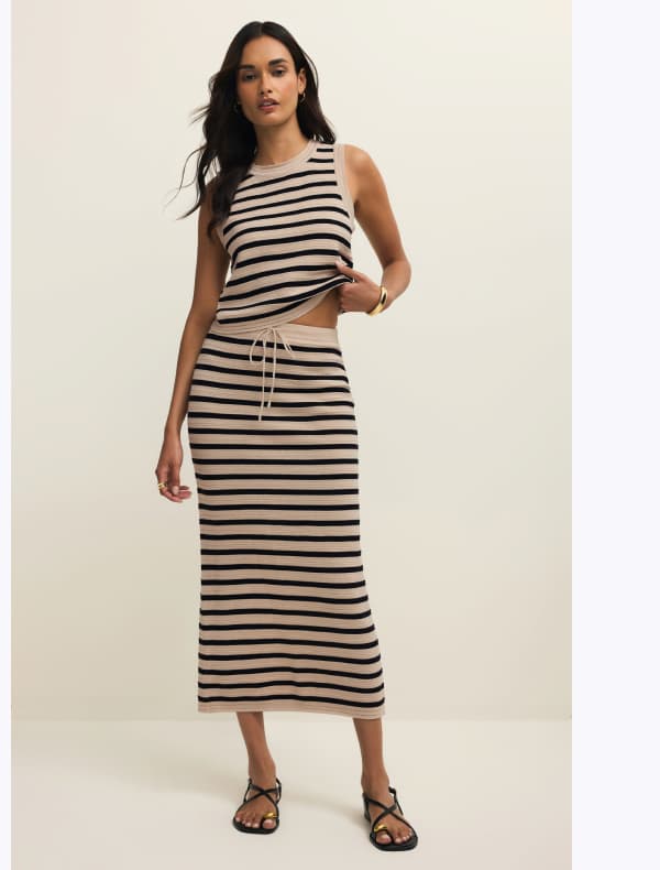 Shop Emori Striped Skirt