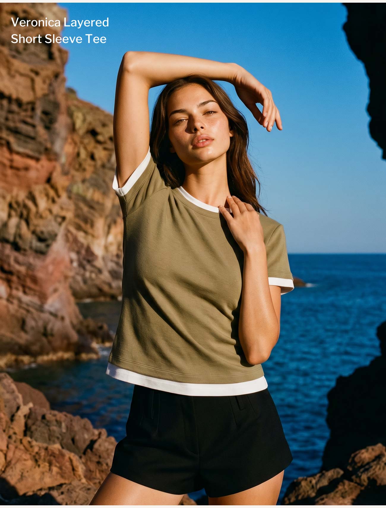 Veronica Layered Short Sleeve Tee