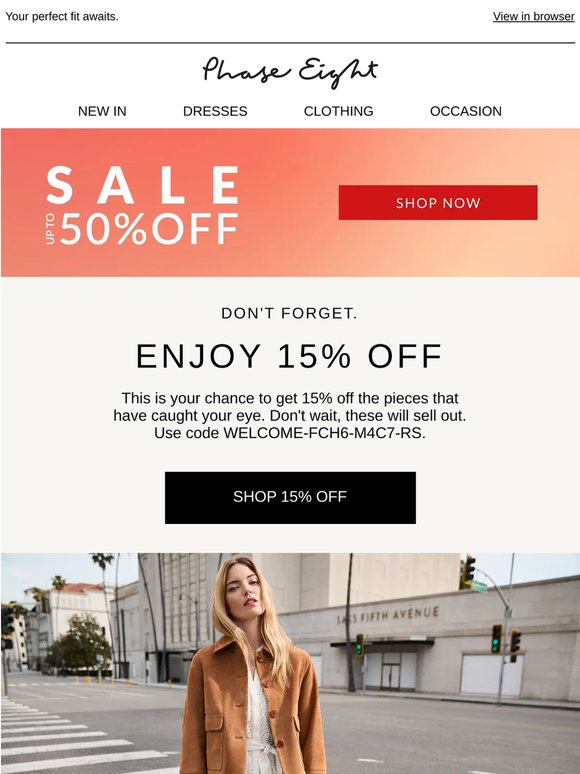 15% off your favourites