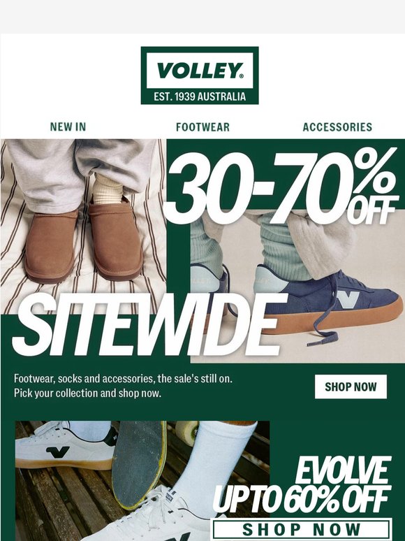30–70% off. Shop the range.