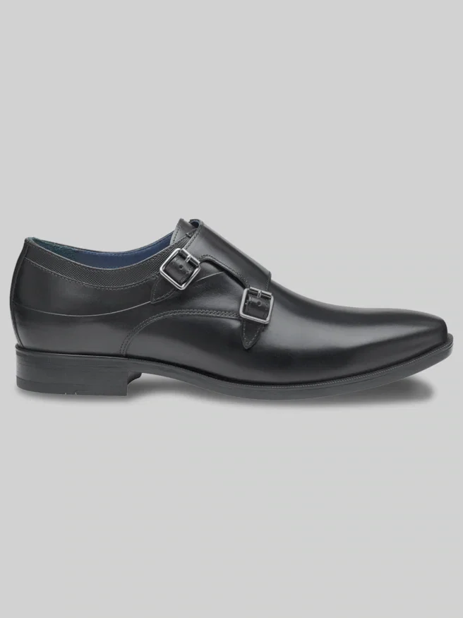 Johnston & Murphy Gibbons Double-Buckle Monk Strap Shoes