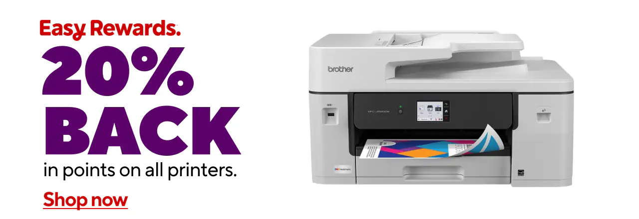 20% back in points on all printers