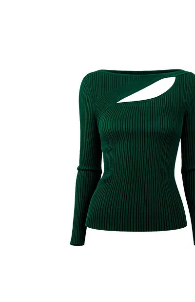 Delaray Knit Top in Emerald