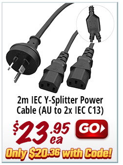 2m IEC Y-Splitter