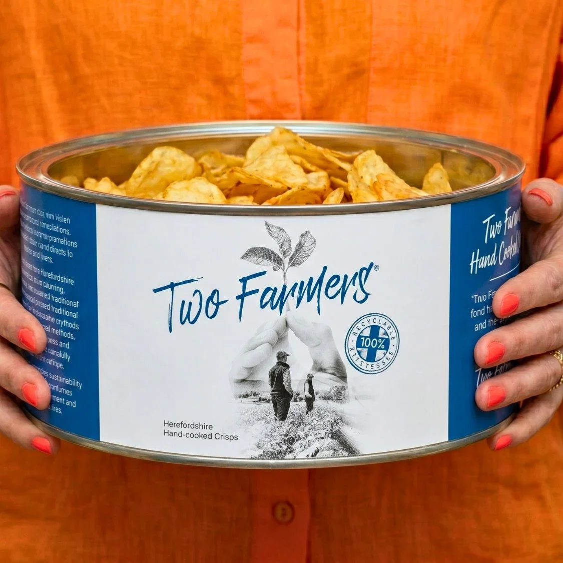 Image of Two Farmers Lightly Salted Potato Crisps in Sharing Tin, 500g