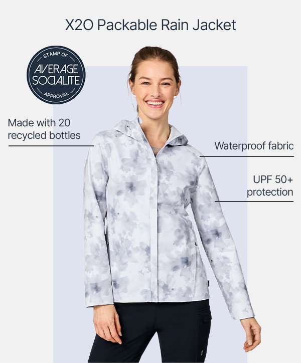 women's x2o packable rain jacket