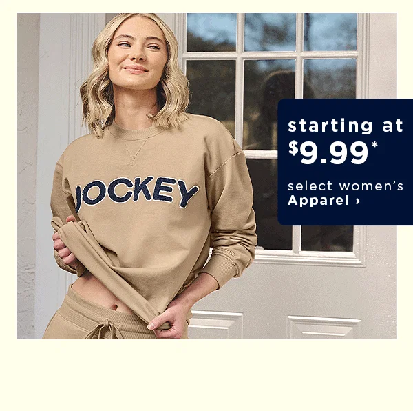starting at $9.99 women's apparel