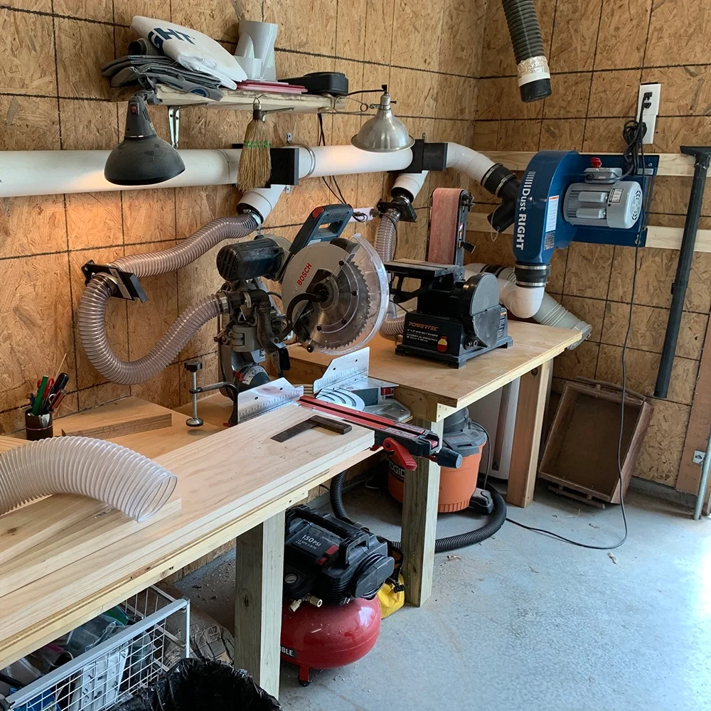 Workshop dust collection hookup