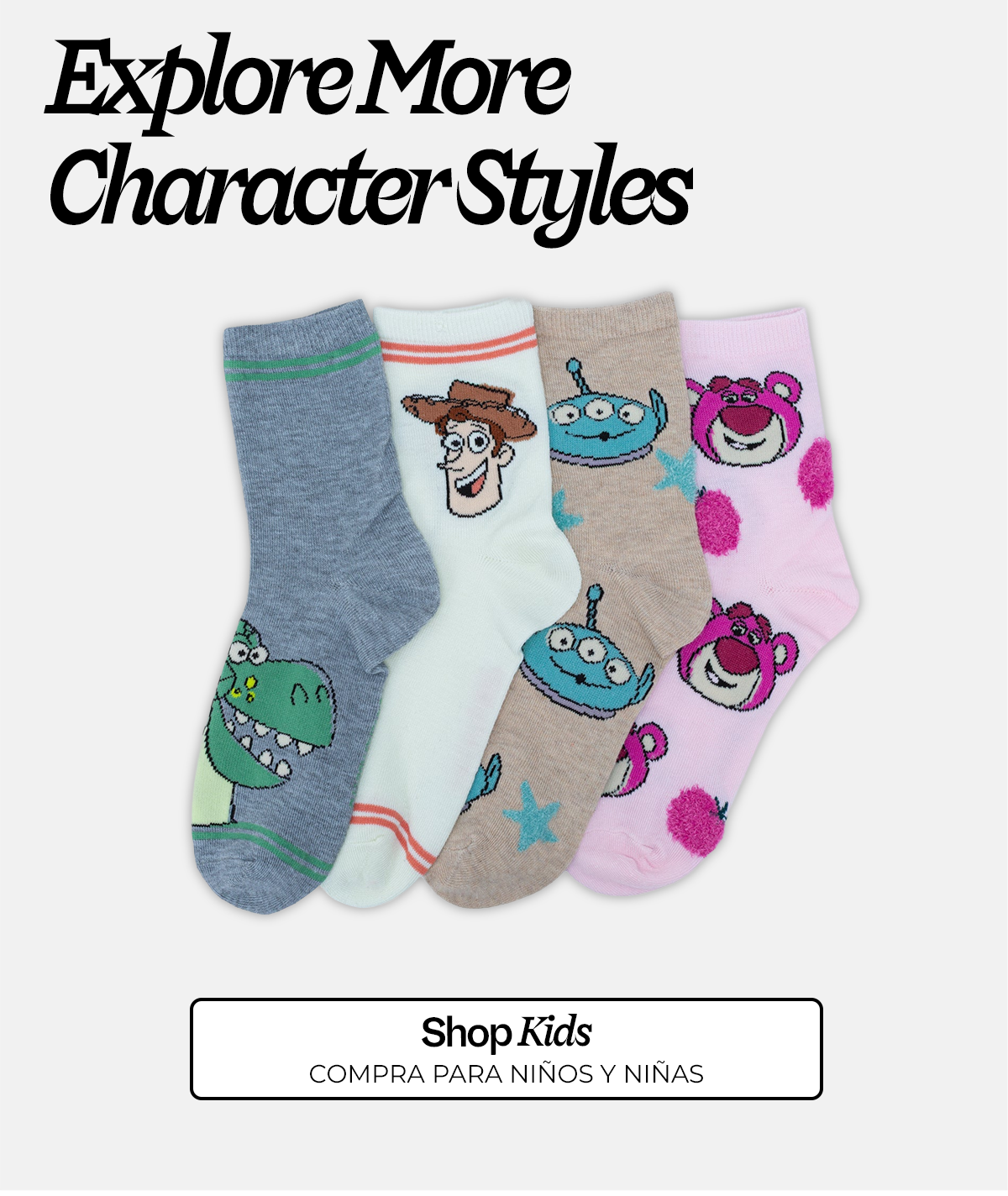 Explore more styles! Like these character socks