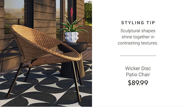 Wicker Disc Patio Chair