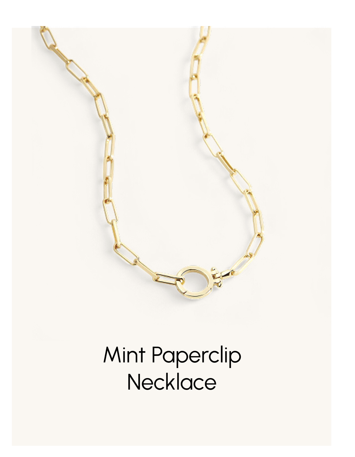 Mint Paperclip Necklace