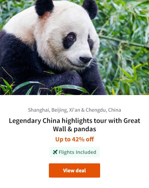Legendary China highlights tour with Great Wall &amp; pandas