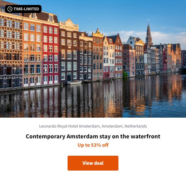Contemporary Amsterdam stay on the waterfront