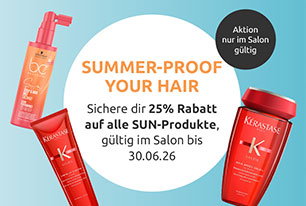 Exklusiv im Salon: 25% Rabatt auf Sonnenpflege-Produkte