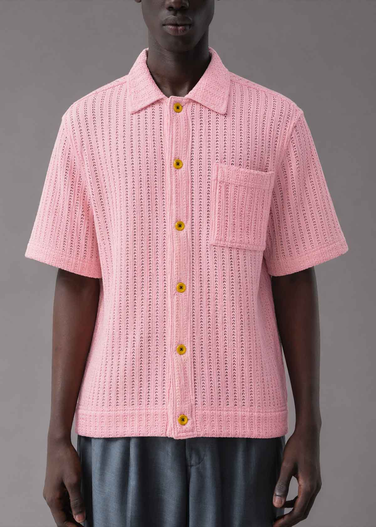 Image of Dusty Pink Knit Shirt