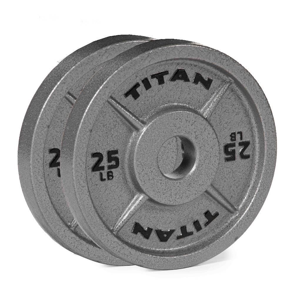 Image of 25 LB Pair Cast Iron Olympic Plates