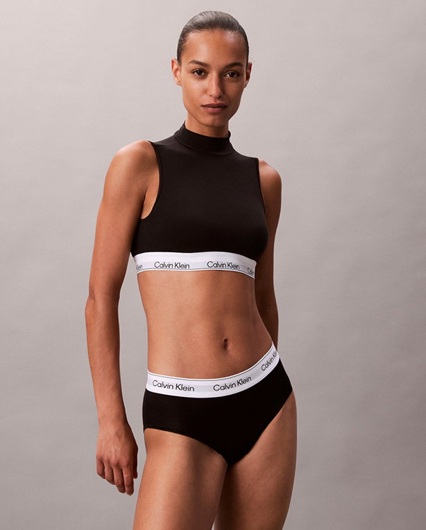 LIGHTLY LINED MOCKNECK BRALETTE - ICON COTTON MODAL