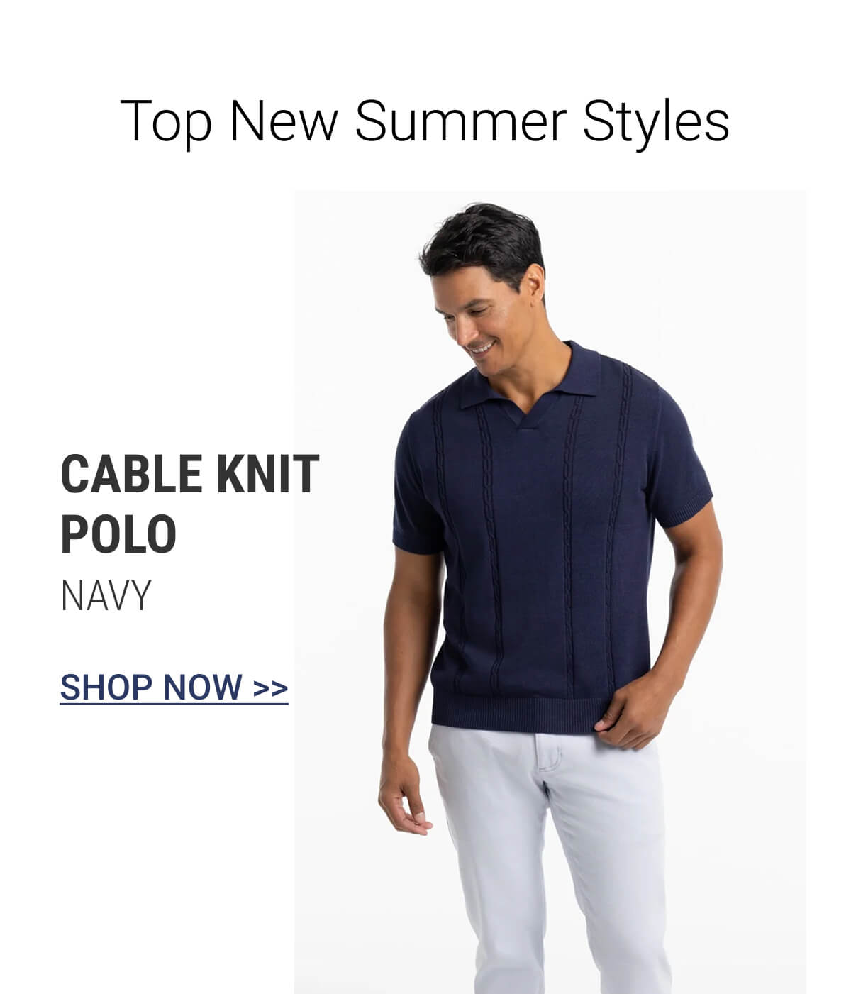 Cable Knit Polo