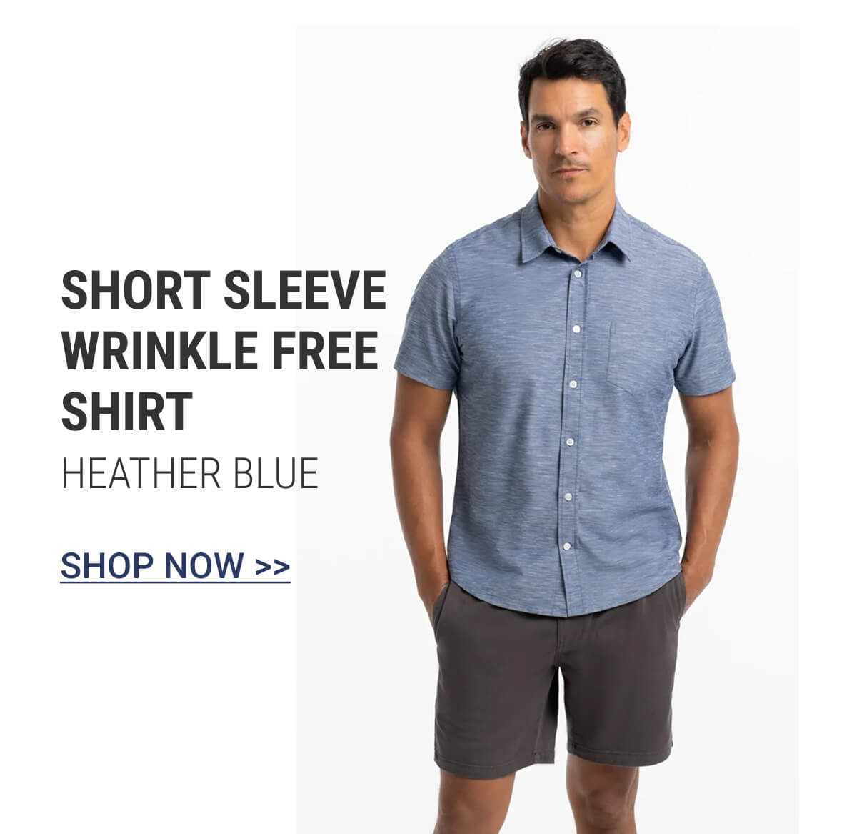 Short Sleeve Wrinkle Free Shirt