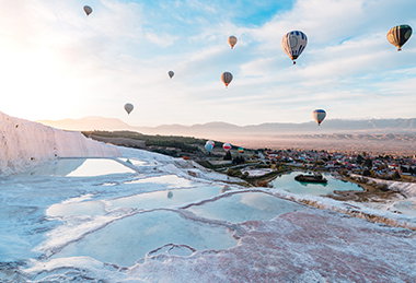Kalkterrassen in Pamukkale.