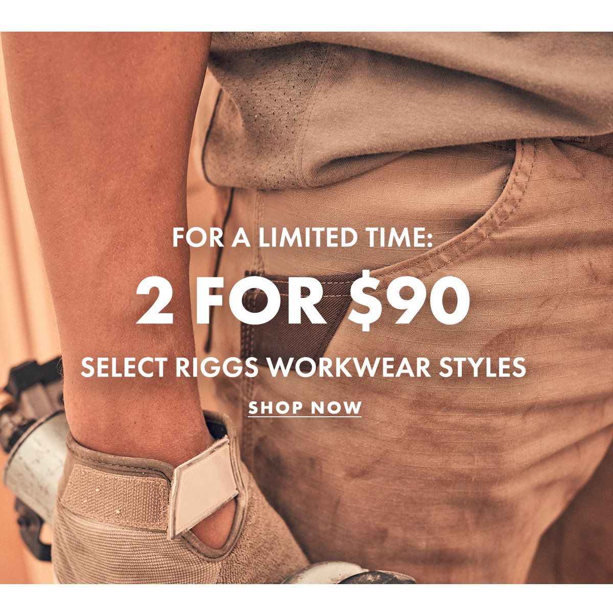 For a Limited Time: 2 For $ 90 Select Riggs Workwear Styles Shop Now