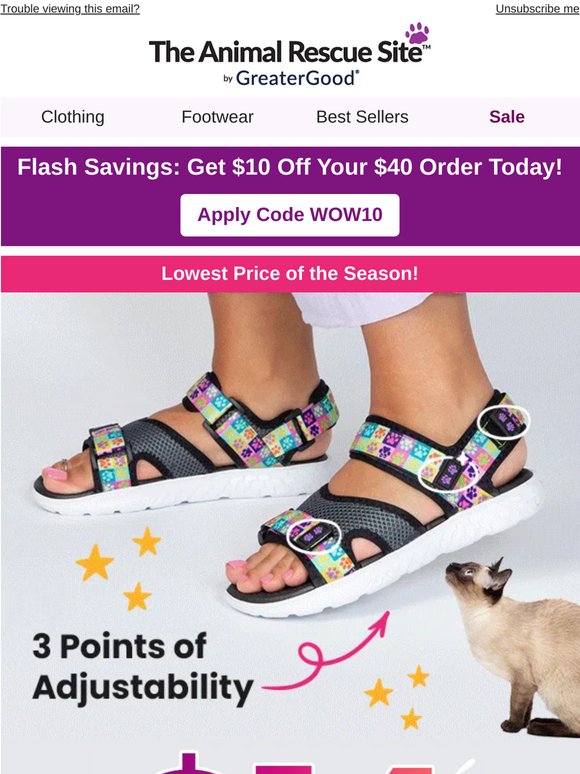 🐾 Save Over 57% on These Paw-Some Sandals!