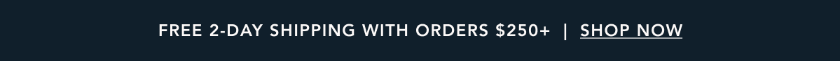 FREE 2-DAY SHIPPING WITH ORDERS $250+