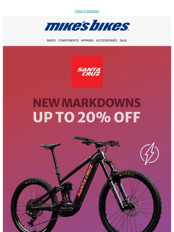 New Markdowns on Santa Cruz eMTBS ⚡