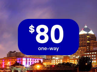 Fares from JFK to ROC.