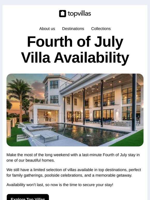 Fourth of July availability